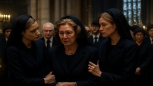 Queen Sofia Returns to Athens Cathedral Where Gray Skies Mirror Royal Grief